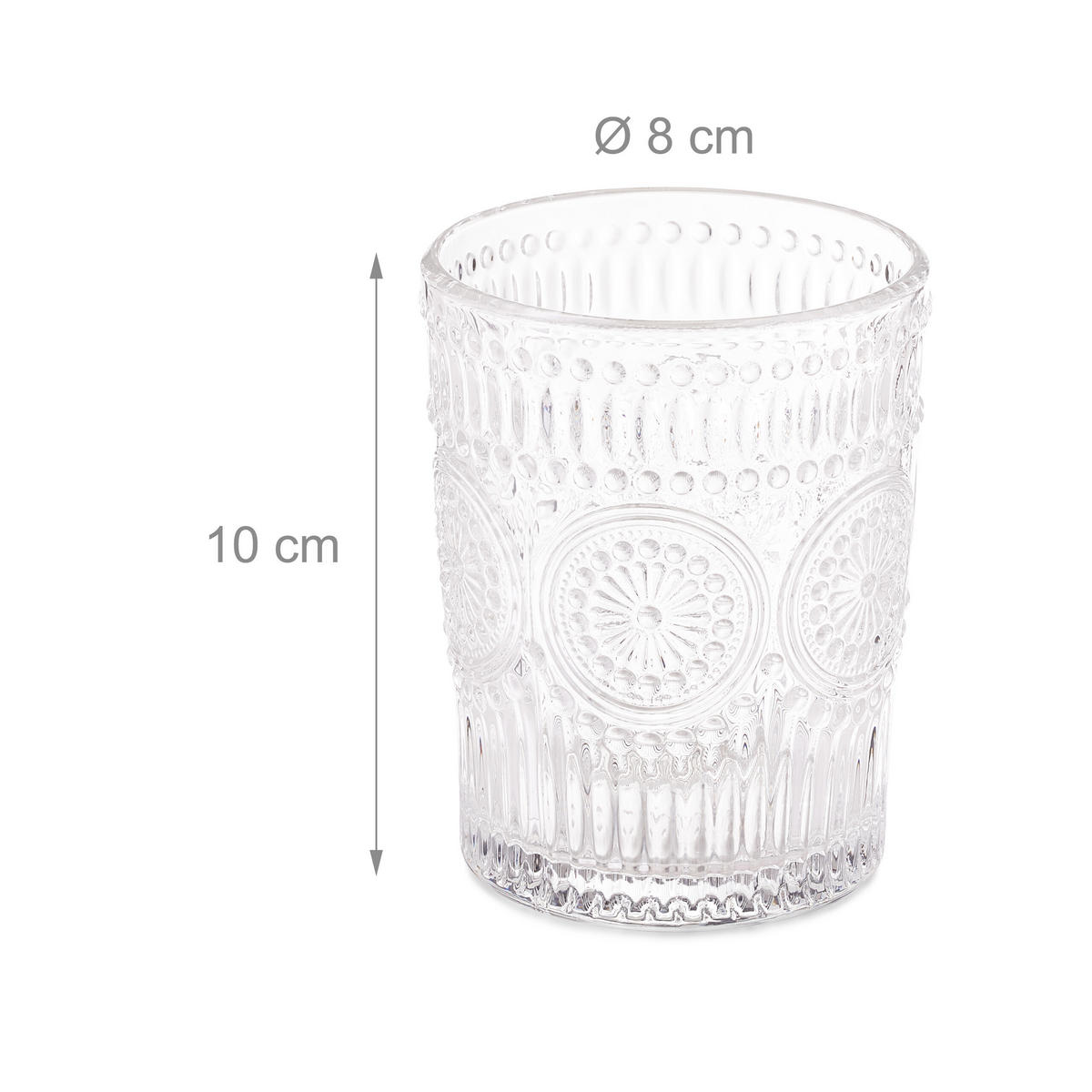 4xTRINKGLAS - Transparent, Glas - Relaxdays