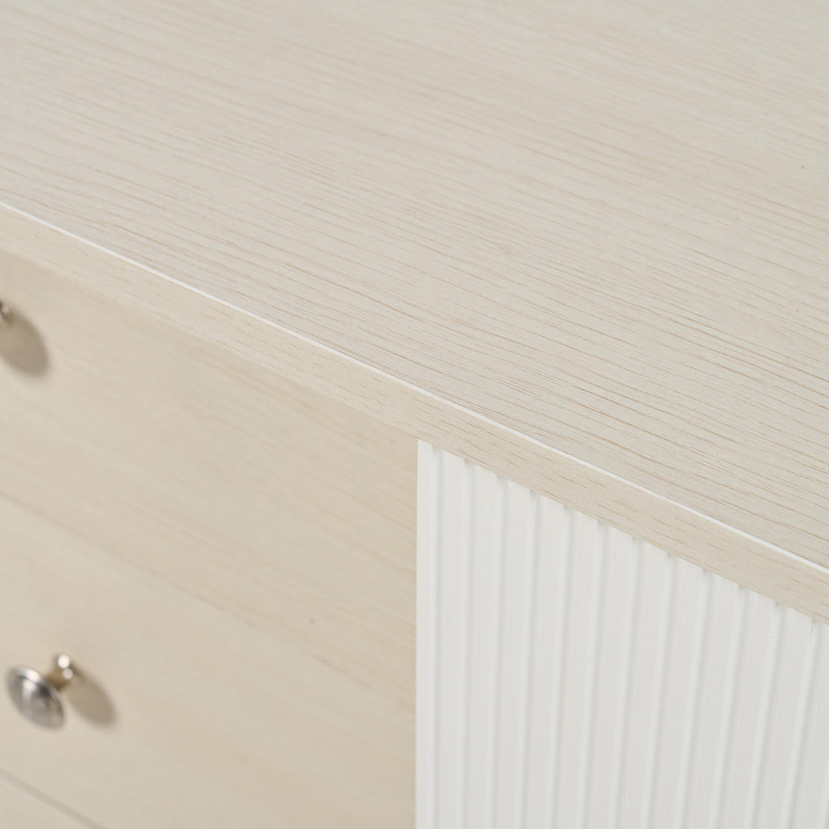 SIDEBOARD in Weiß Kommode mit Stauraumregalen für Wohnzimmer und Schlafzimmer, B117.5/T39.5/H79 cm - Weiß, Holzwerkstoff/Metall (117.5/80/39.5cm) - STILVORA