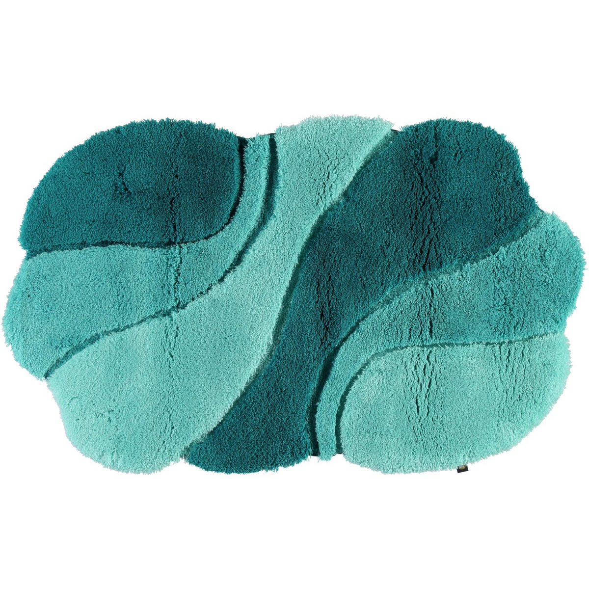 BADTEPPICHE AMBIENTE CALYPSO-MALACHITE-EUKALYPTUS - 1307 - Grün, Textil (65/110cm) - Rhomtuft