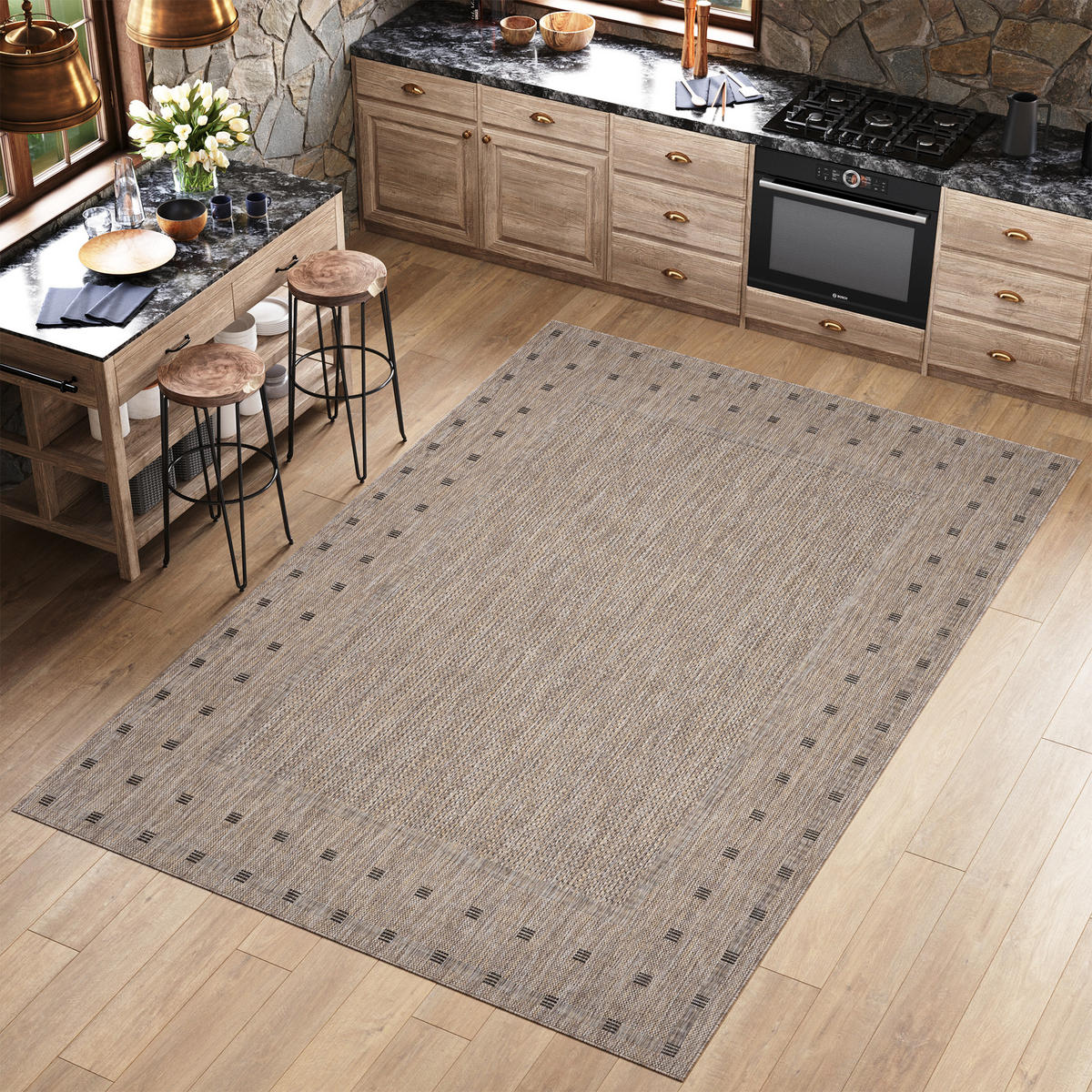 TEPPICH MELISSA Braun 140/200 cm - Braun, Kunststoff (140/200cm) - Tapiso