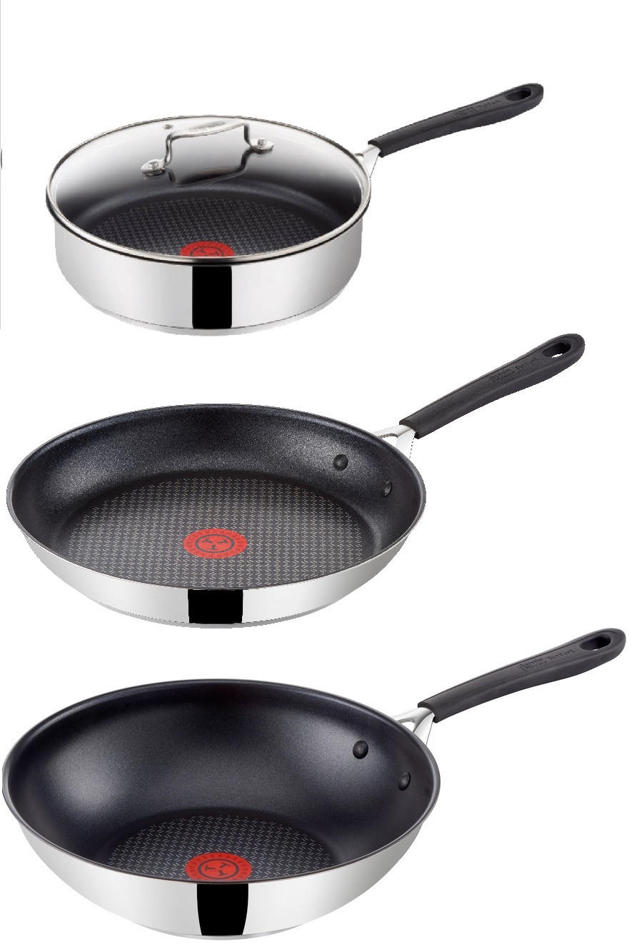 PFANNEN-SET E85719 Jamie Oliver Silber 4-Teilig - Silberfarben, Metall