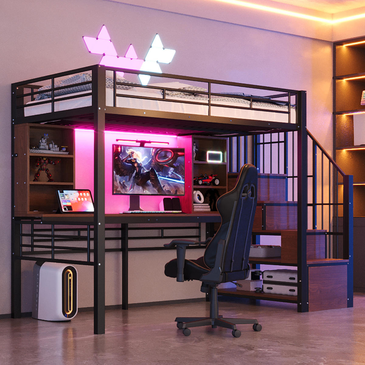 HOCHBETT Eisen 90/200 cm Schwarz - Schwarz, Holzwerkstoff/Metall - Raumix