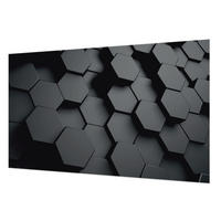 FOTOTAPETE 416x254 cm - 3D-Sechsecke - Schwarz, Textil (416/254cm) - Wallfluent