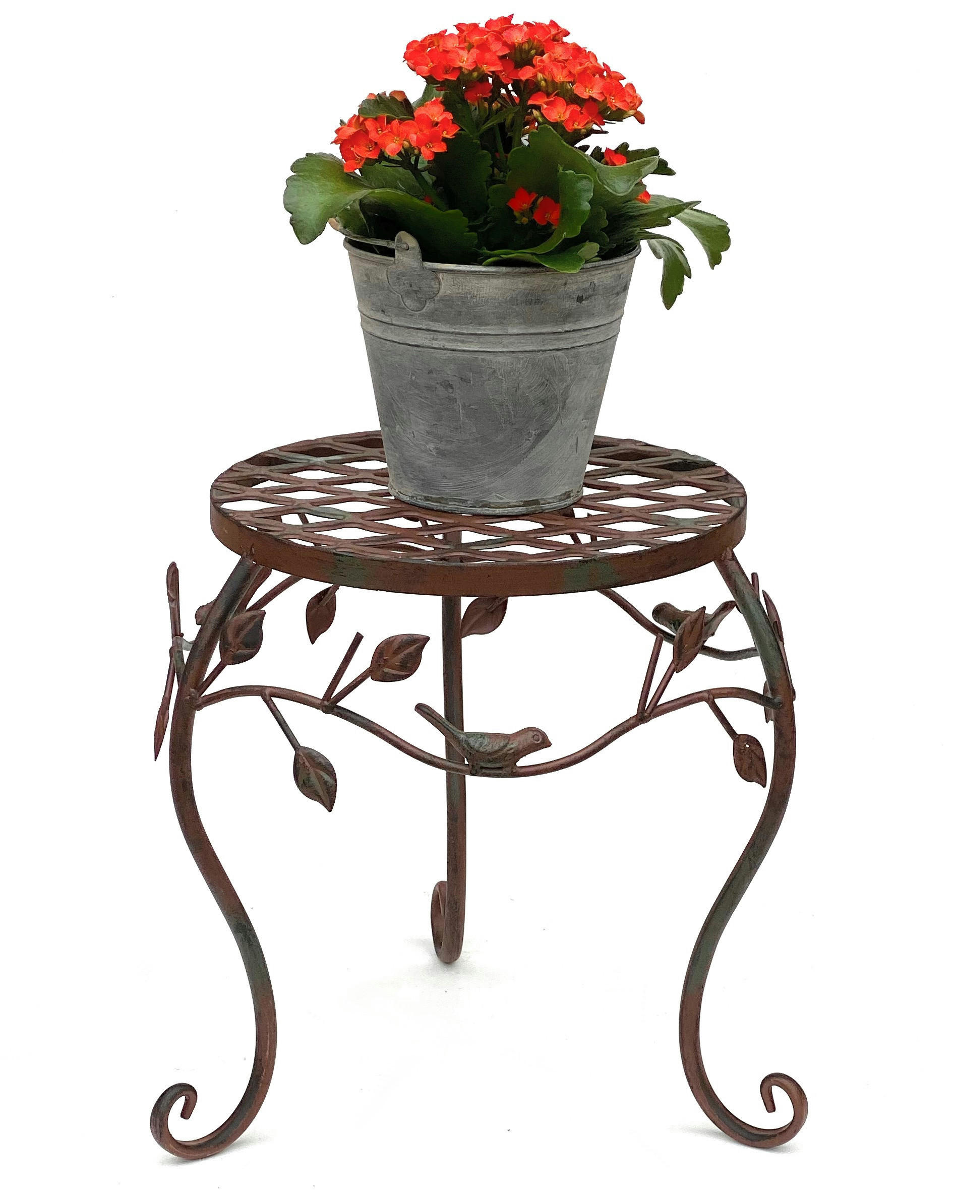 BLUMENHOCKER Metall Braun 30/30/30 cm - Braun, Metall (30/30/30cm) - DanDiBo