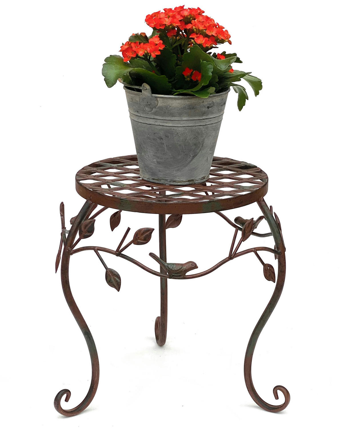 BLUMENHOCKER Metall Braun 30/30/30 cm - Braun, Metall (30/30/30cm) - DanDiBo