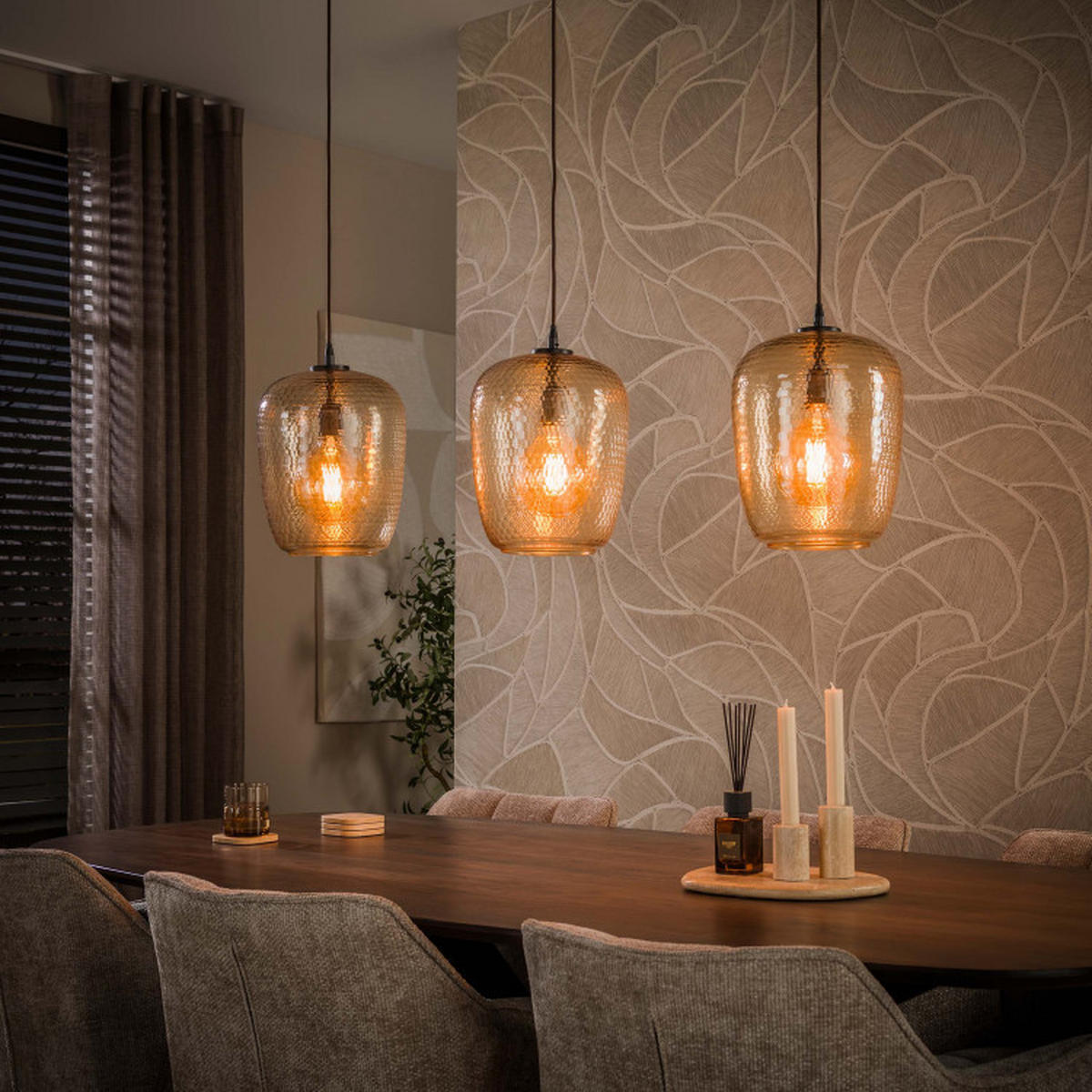 HÄNGELEUCHTE Varo Beige 25/110/150 cm - Beige, Textil (25/110/150cm) - Hoyz Collection