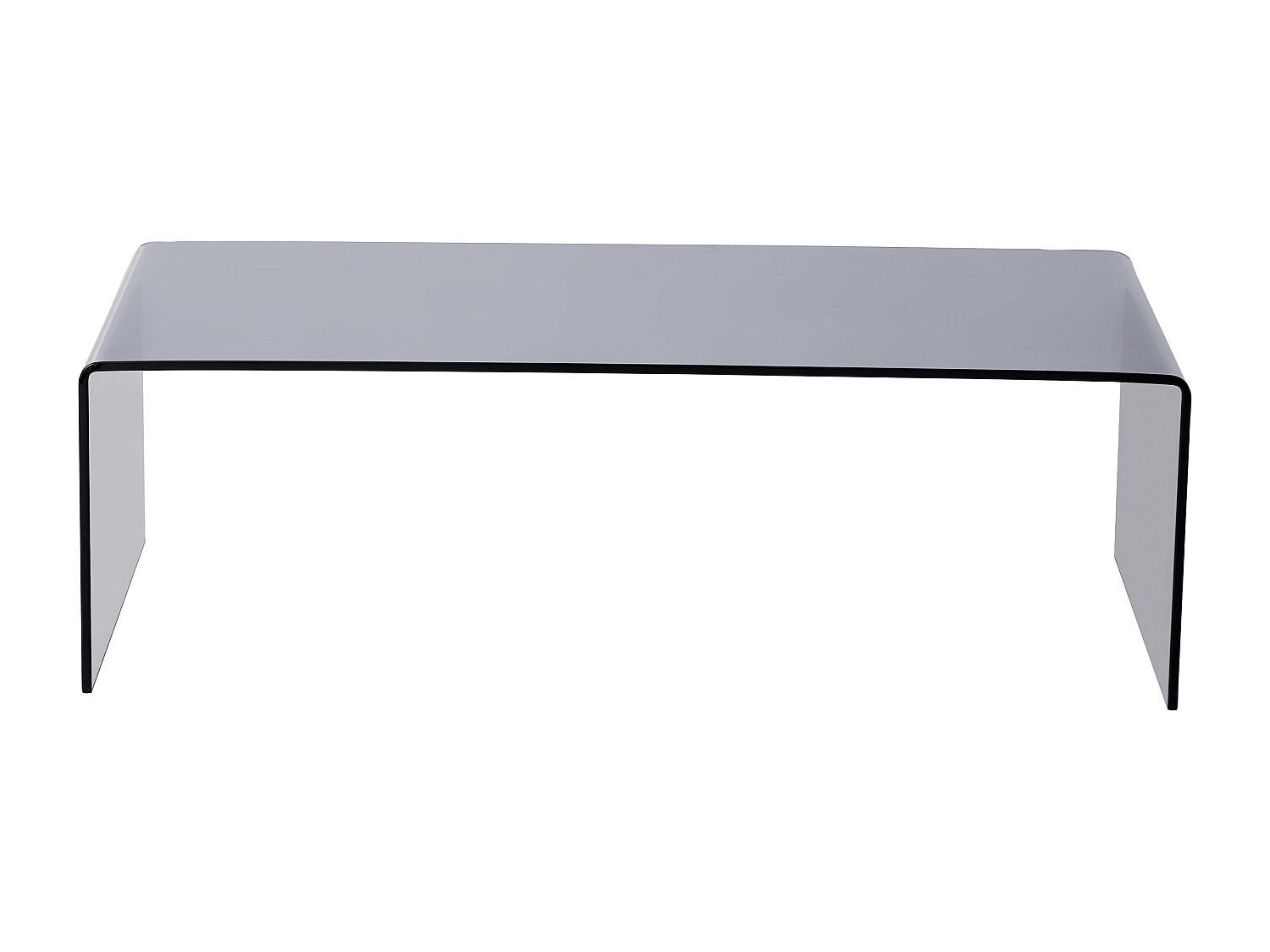 COUCHTISCH - 110 cm x 55 cm - Glas - Transparent, Schwarz - ALONZO - Transparent/Schwarz, Glas (55/110/35cm) - Vente-Unique