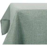 TISCHDECKE Leinenoptik Wasserabweisend 130 x 280 cm Dunkelgrün - Hellgrün, Textil (280/130/1cm)
