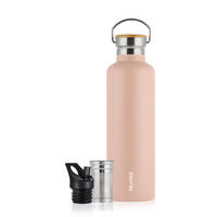 TRINKFLASCHE Leni 1000 ml, inkl. Teesieb und Sportdeckel - Hellrosa, Metall (1L) - Blumtal