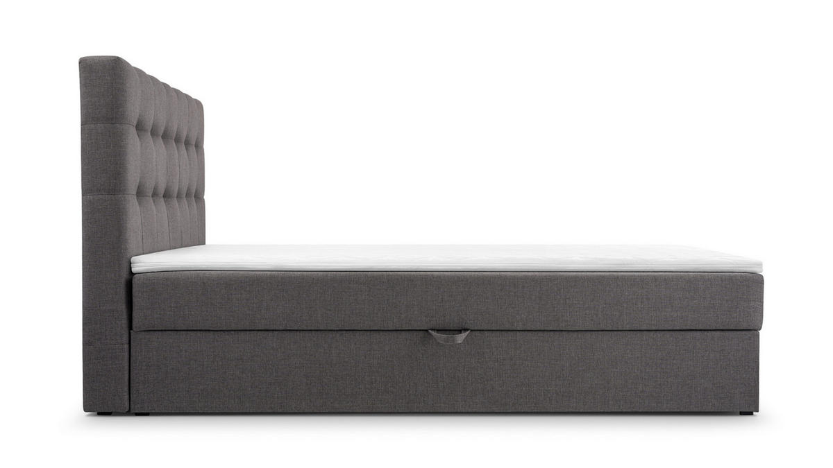 BETT - Boxspringbett 140x200 - 05 Hugo 24 - Braun - Braun, Holz (140/200cm) - Möblo