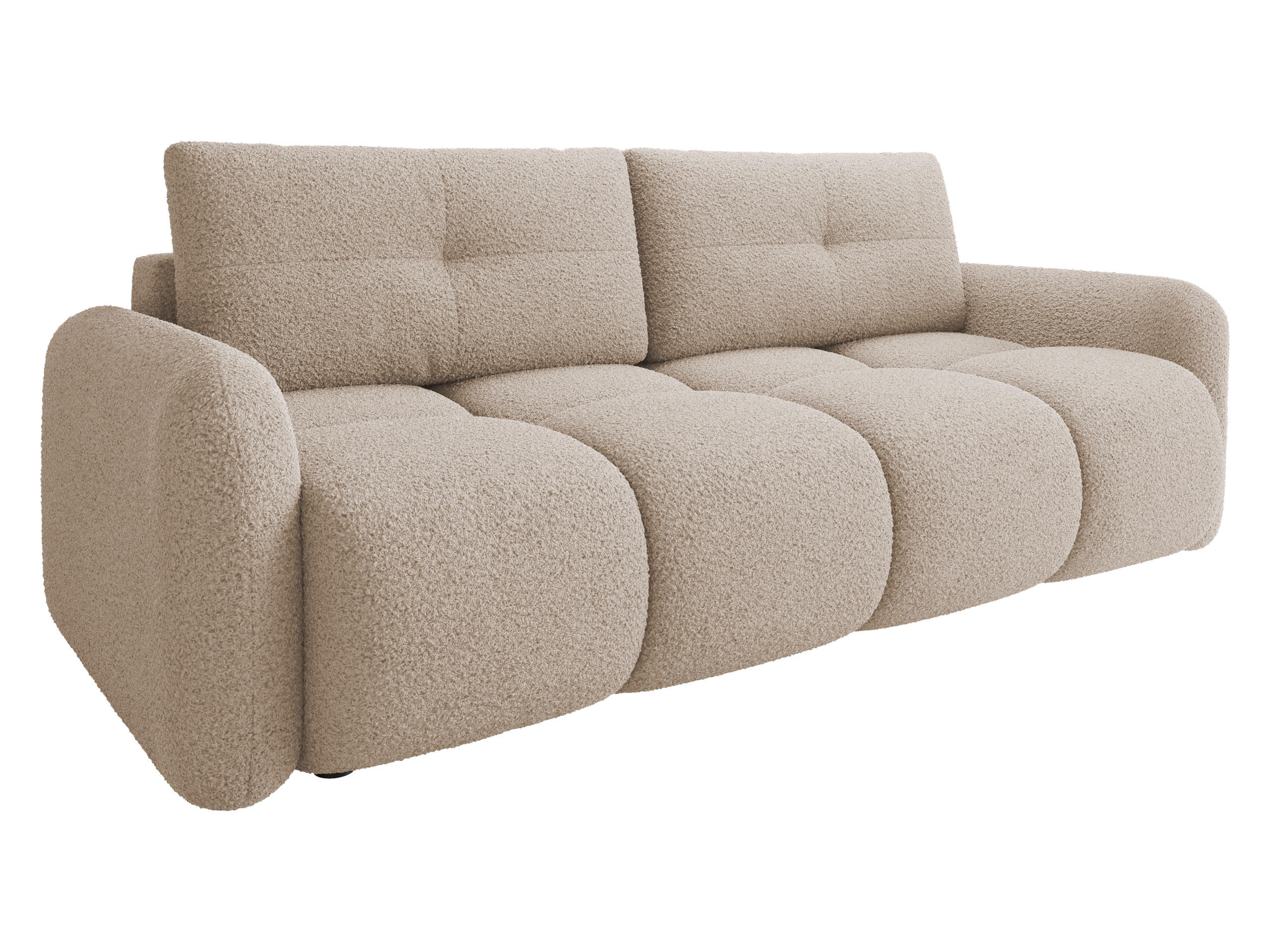 SCHLAFSOFA Sandy - Kaschmir/Schwarz, Holz/Kunststoff (232/94/121cm) - MIRJAN24