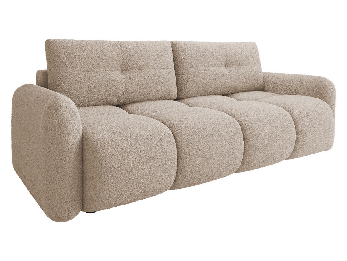 SCHLAFSOFA Sandy - Kaschmir/Schwarz, Holz/Kunststoff (232/94/121cm) - MIRJAN24