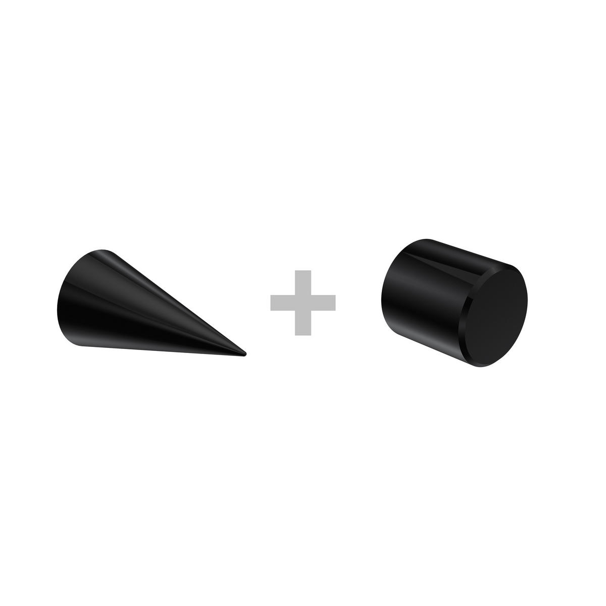 GARDINENSTANGE Platon Savio 280 cm (geteilt in 2 x 140 cm), 2-läufig, 20 mm Ø Schwarz - Schwarz, Metall (280cm) - INTERDECO