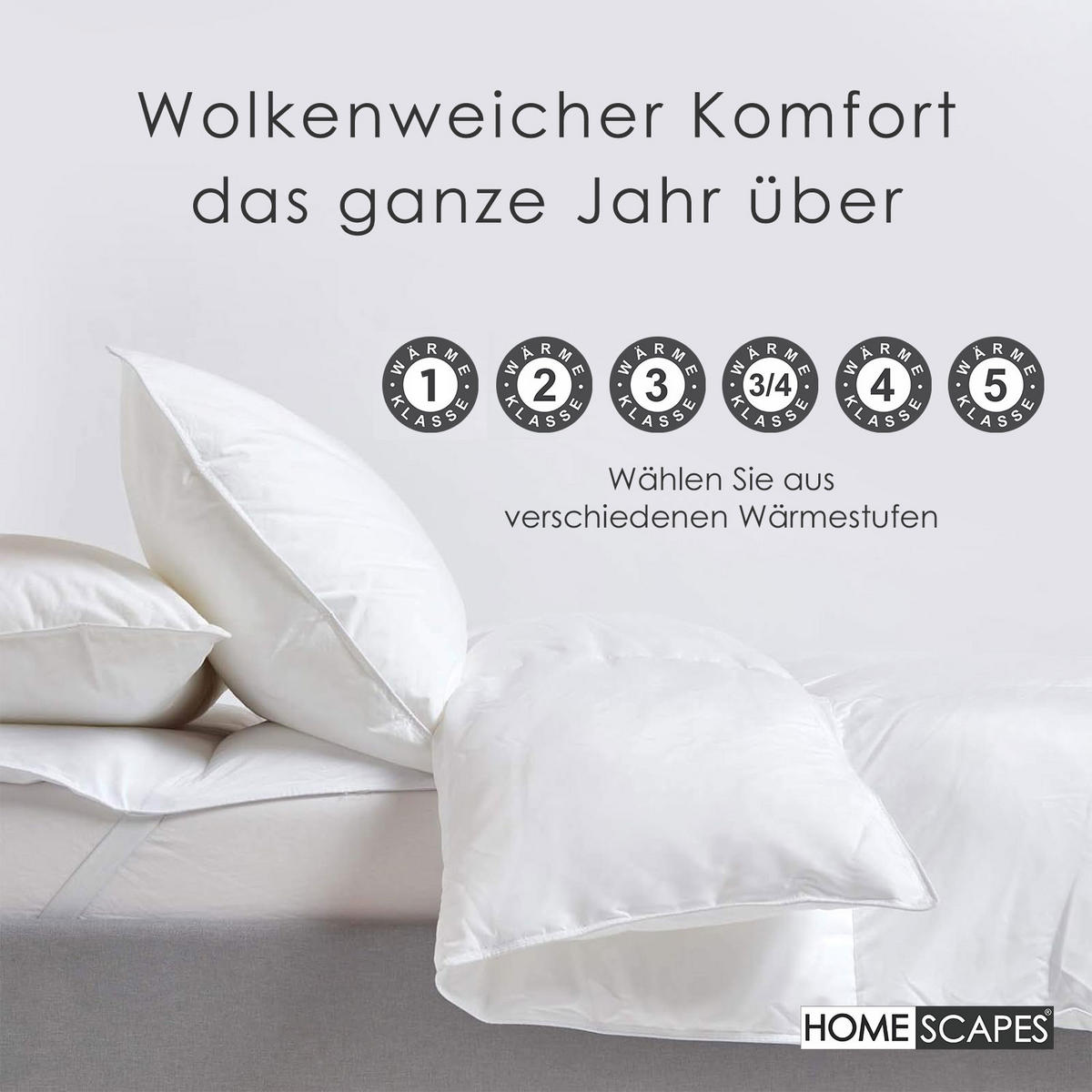 SOMMERDECKE EXTRA LEICHT 200/200 cm, Super-Mikrofaser - Weiß, Textil (200/200cm) - Homescapes