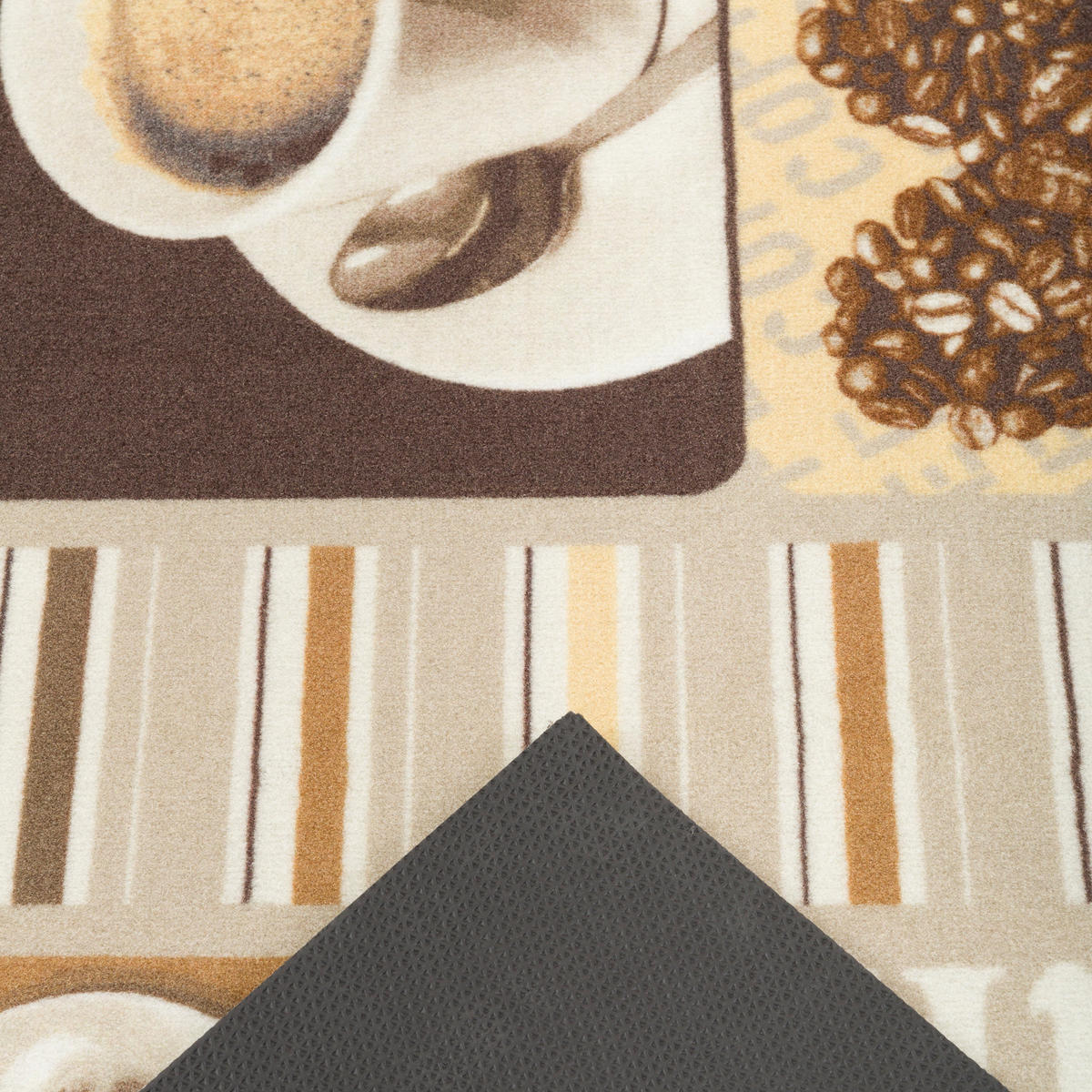 KÜCHENLÄUFER TEPPICH TRENDY KAFFEE HEART - Beige, Textil (45/145cm) - Pergamon