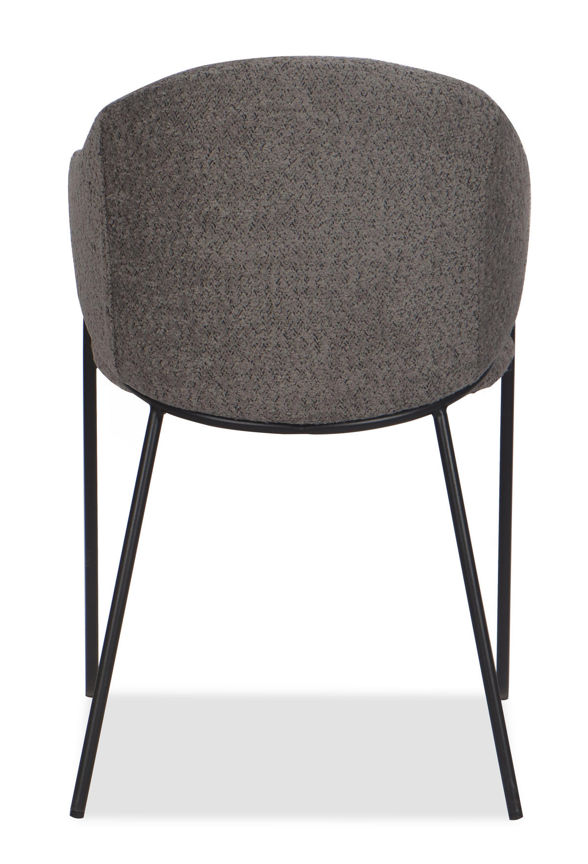 STUHL BUENO gespolsterter - grau - Glamour Chenille - Schwarz/Grau, Textil/Metall (55/83/56cm) - NEW HOME