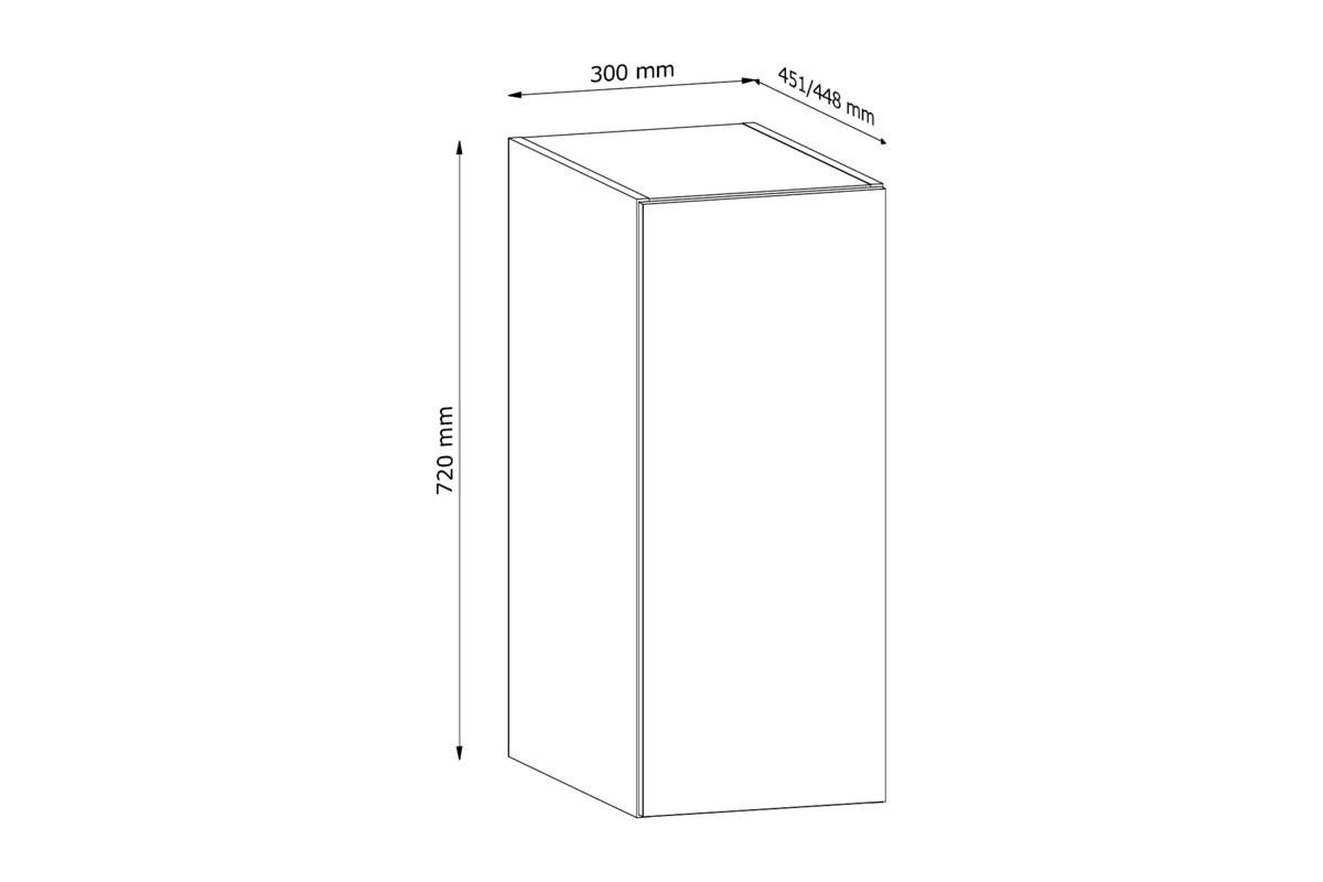 HÄNGESCHRANK 30 cm – Nexa G30G – Grau - Grau, Holzwerkstoff (30/72/45cm) - ROYAL24_MARKT