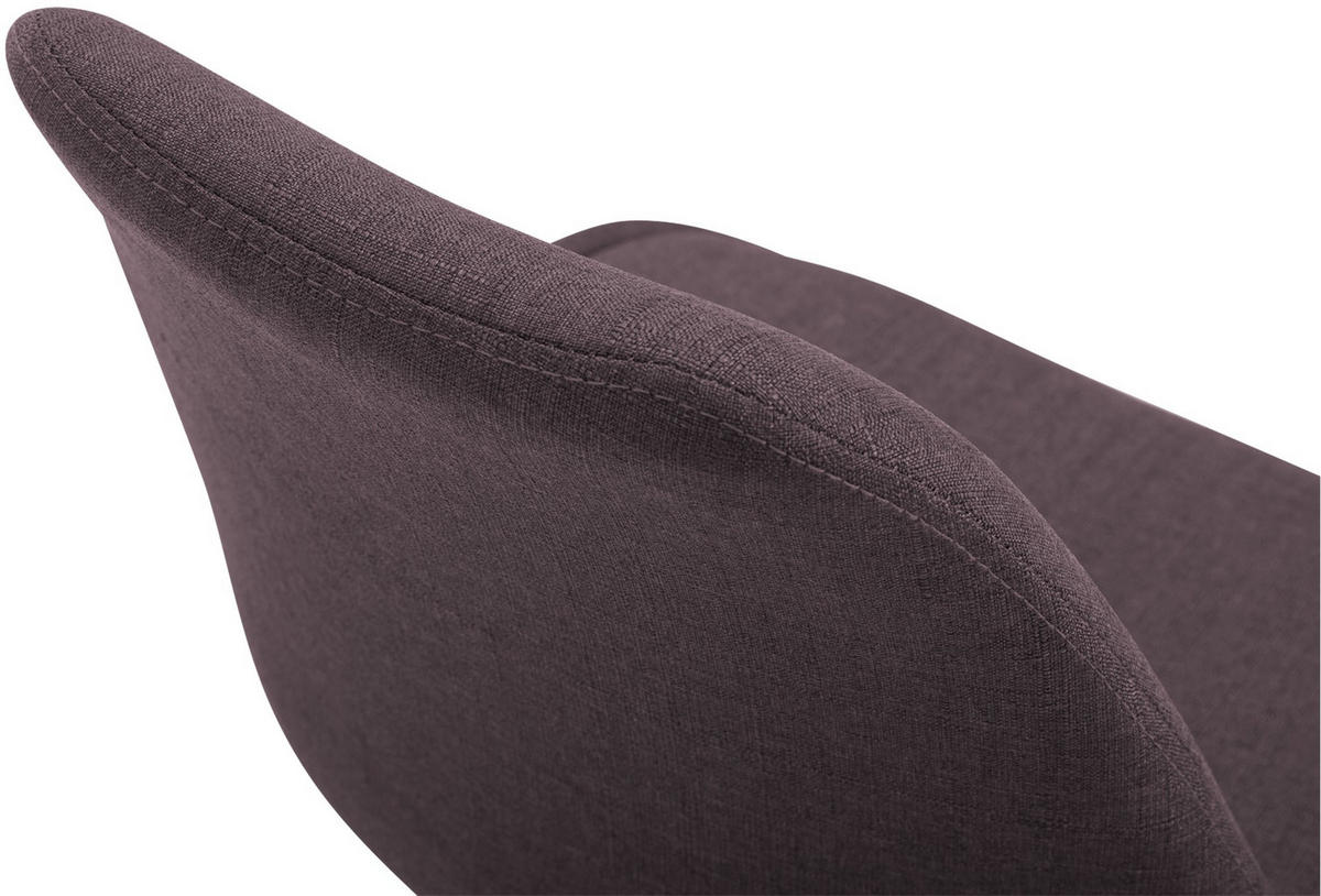DREHSTUHL Stoff braun - Weiß/Braun, Textil/Metall (48/76/57cm) - CLP