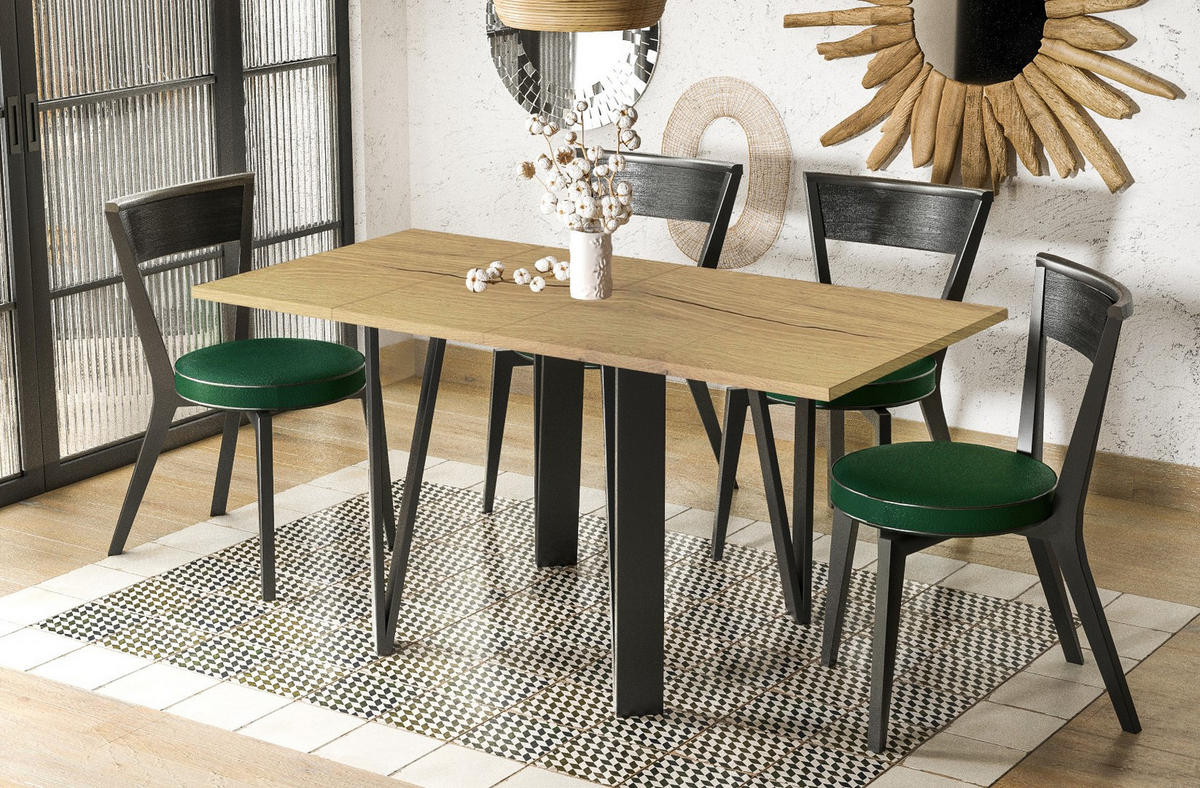 ESSTISCH Adeo ausziehbar bis 170 cm - Eichefarben, Holzwerkstoff (80/80/76cm) - Endo-Moebel