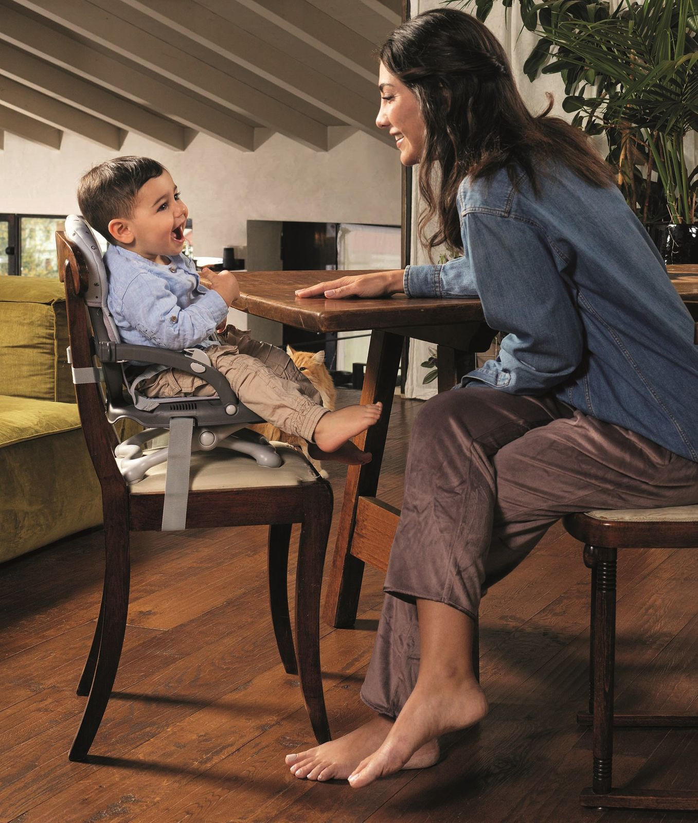 Thumbnail - Cam il Mondo del Bambino S.p.A. Sitzerhöhung, Grau, Textil, 37x13x110 cm, Babymöbel, Hochstühle & Zubehör, Hochstühle