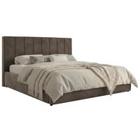ČALOUNĚNÁ POSTEL TENARDO CLASSIC 200/200 - Hnědá Samet - bez matrace - černá/hnědá, textil/plast (200/200cm) - MKS