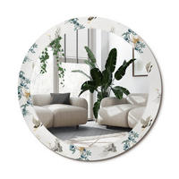 SPIEGEL Rund Ø 80 cm mit Aufdruck - Multicolor, Glas (80/80/0.4cm) - Wallfluent