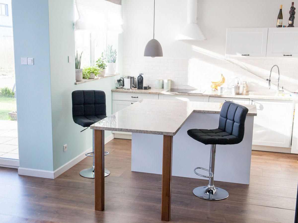 BARHOCKER 2er-Set Polsterbezug Schwarz Marion - Schwarz, Textil/Metall (45/114/39cm) - Beliani