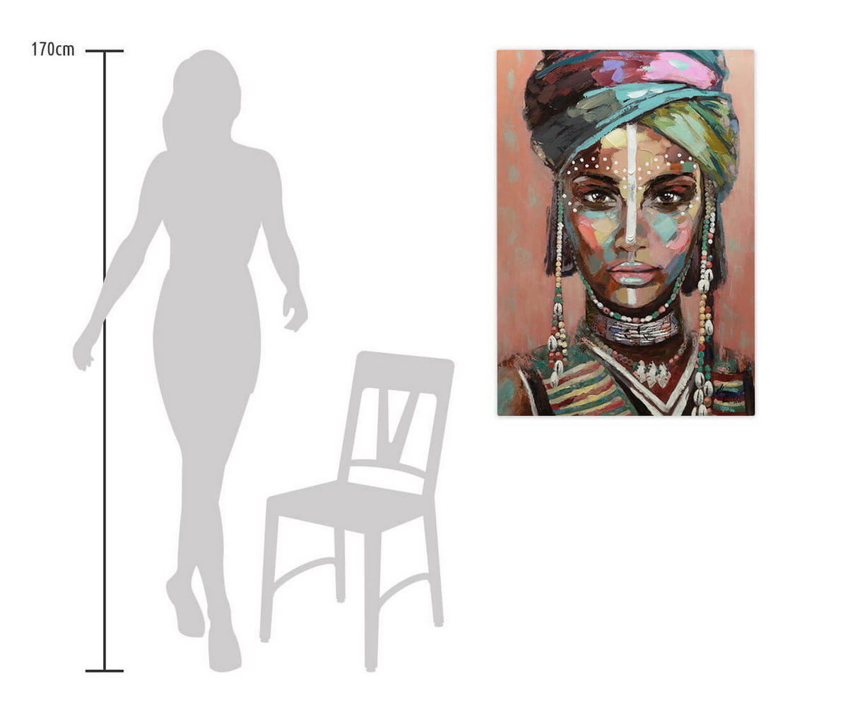 ÖLGEMÄLDE 70/100 cm - Multicolor, Holz/Textil (1.76/100cm) - KUNSTLOFT