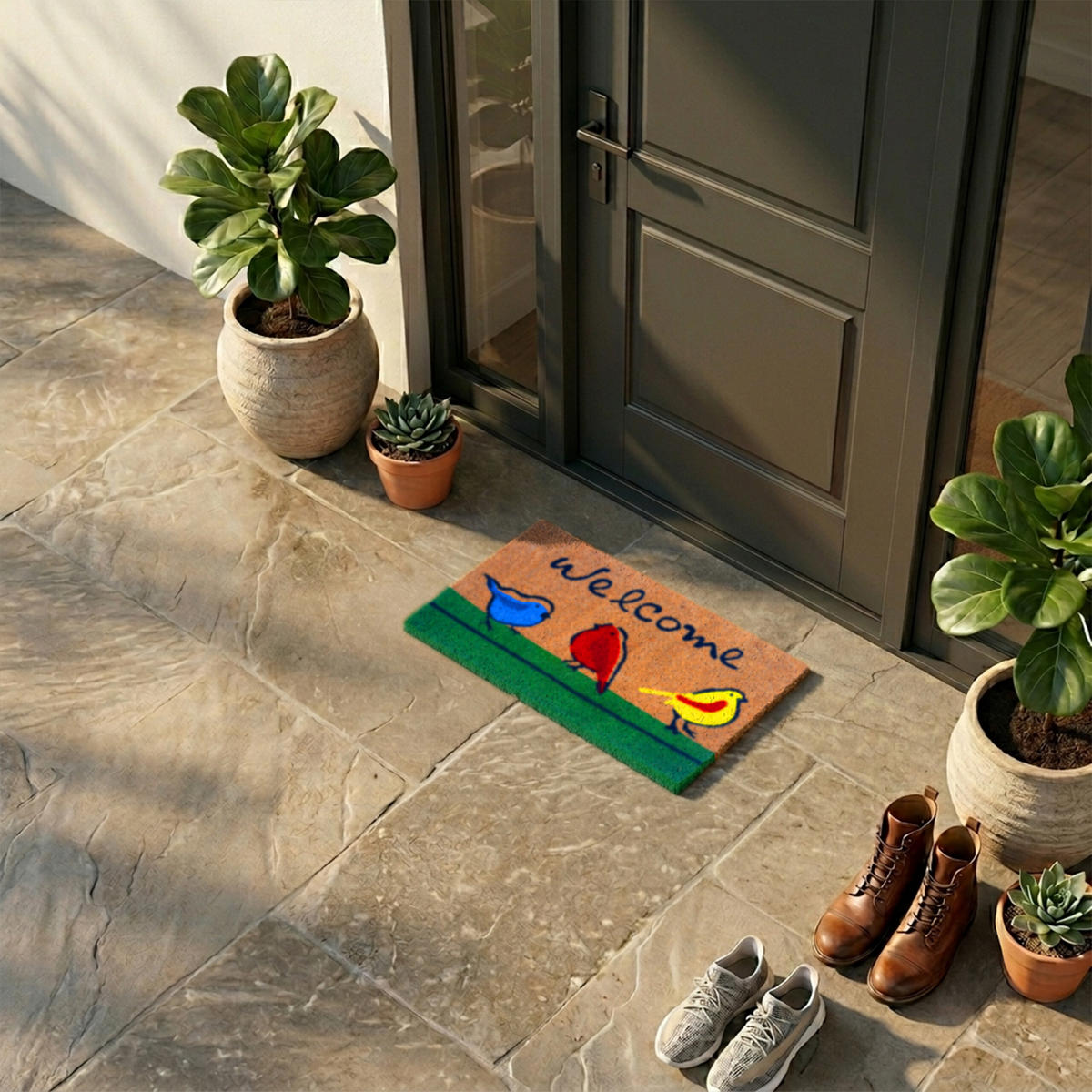 ROHOŽ - viacfarebná, textil/plast (60/40cm) - Relaxdays