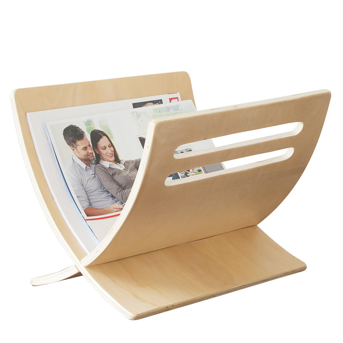 ZEITUNGSSTÄNDER Holz Natur - Braun, Holz (30/29/36cm) - Homestyle4u