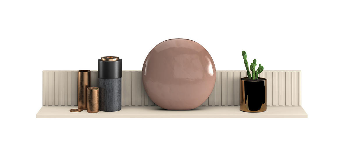 WANDREGAL Sophie kaschmir matt 120 / 20 / 18cm - Braun, Holz/Holzwerkstoff (120/18/20cm) - Feldmann-Wohnen