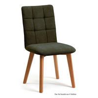 ESSZIMMERSTUHL (6er-Set) Dareen 47x91x60 Eiche geölt/Khaki - Dunkelgrün/Eichefarben, Kunststoff (60/91/47cm) - 58aufmkessel