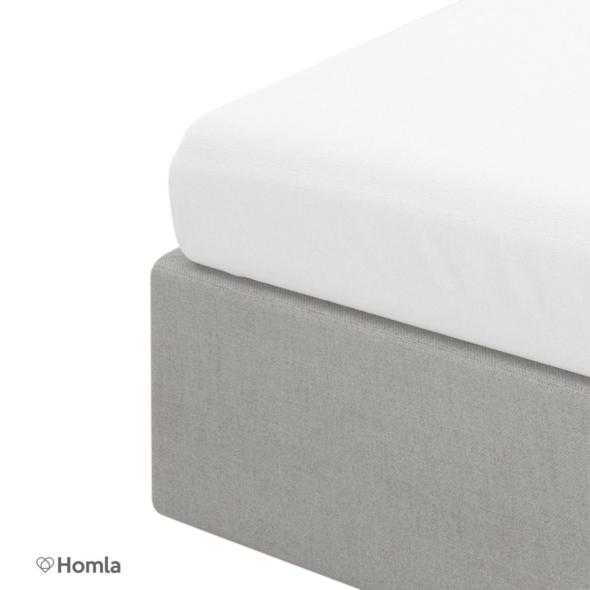 BETTLAKEN Danielle weiß Satin 160/200 cm - Weiß, Textil (160/200cm) - Homla