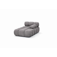 CHAISELONGUE Modular, Veloursstoff Salvador, Grau, Rechts, Selia - Hellgrau/Grau, Holz (95/70/160cm) - Kaiser Möbel