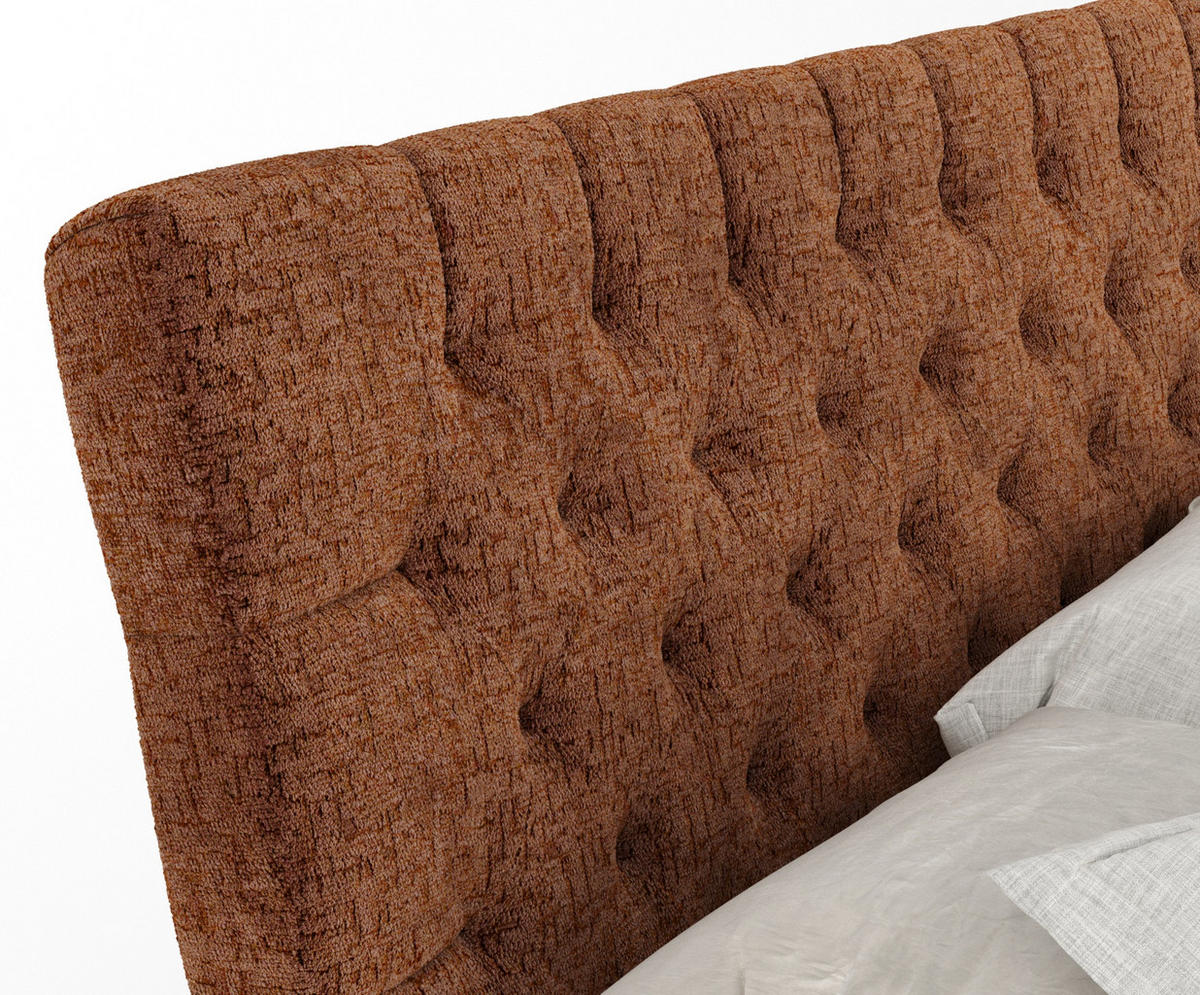 BOXSPRINGBETT Seraphine Kupferfarbe 140/200 cm - Schwarz/Kupferfarben, Holz/Holzwerkstoff (140/200cm) - Maison de Reve