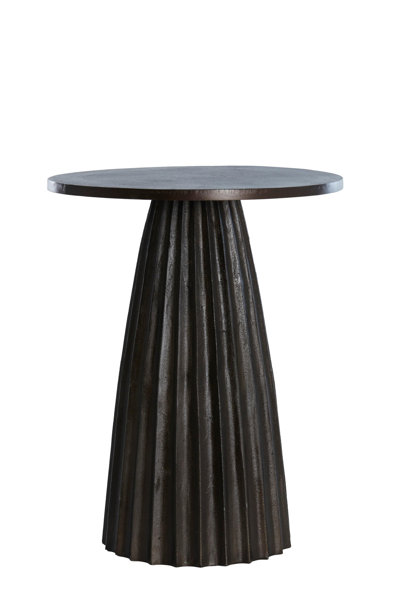 BEISTELLTISCH Veglia Braun Ø40/51 cm - Dunkelbraun, Metall (40/40/51cm) - Light & Living