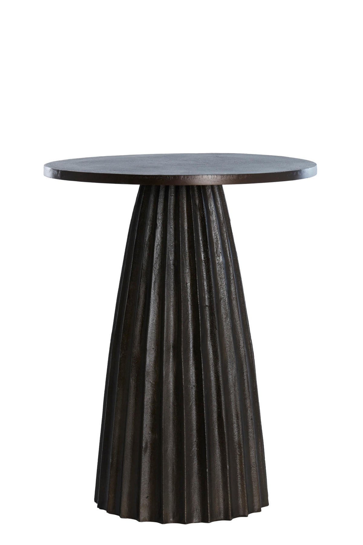 BEISTELLTISCH Veglia Braun Ø40/51 cm - Dunkelbraun, Metall (40/40/51cm) - Light & Living
