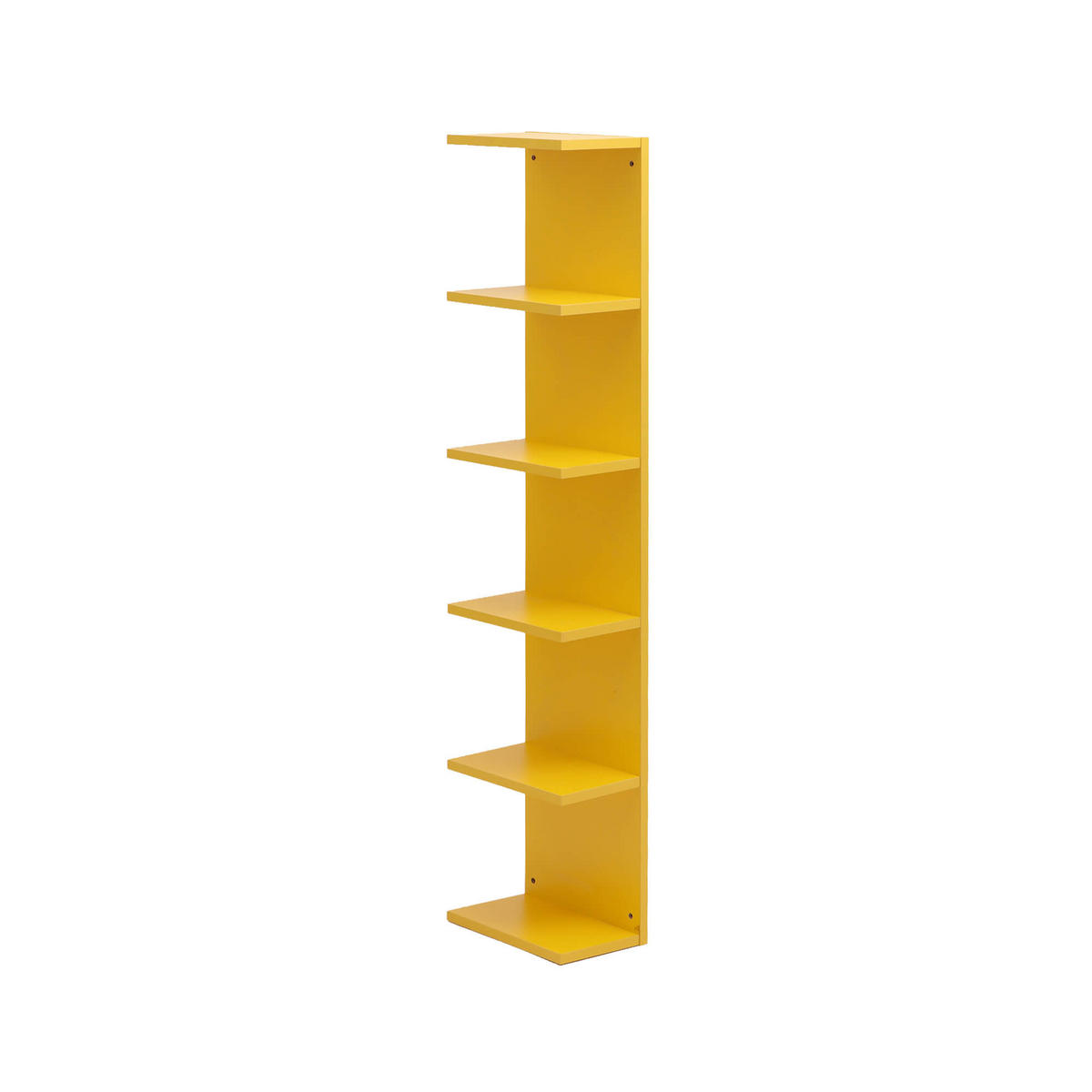 BÜCHERREGAL 6 Ablagen aus MDF Gelb 120x25x16,5 - Gelb, Holz (25/120/17cm) - Mobili Rebecca