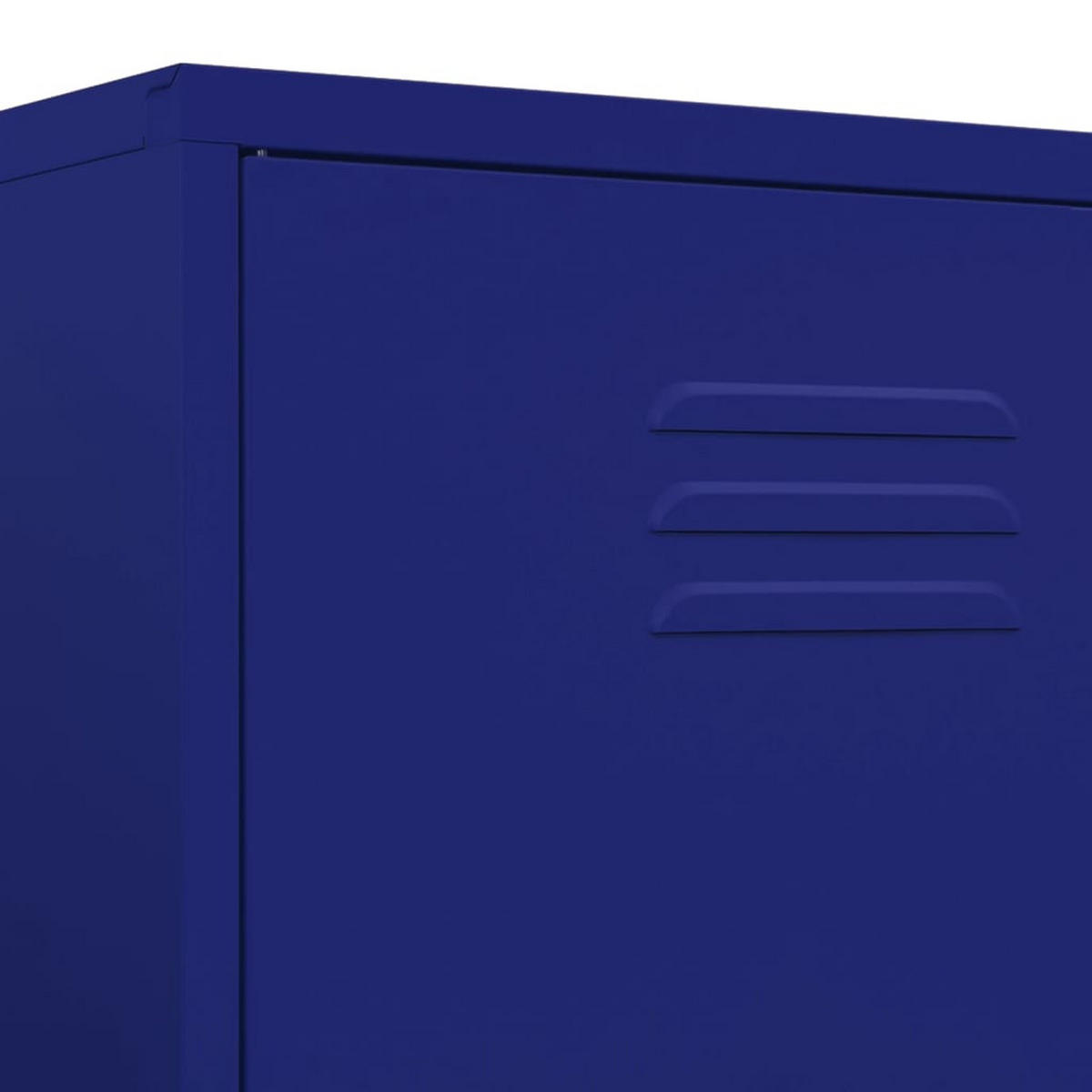 KLEIDERSCHRANK 2-Türig mit 4 verstellbaren Fächern 90/50/180 cm aus Stahl Marineblau - Blau, Metall (90/180/50cm) - vidaXL