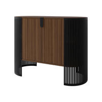 KOMMODE Fikoli - Nussbaumfarben/Schwarz, Holzwerkstoff/Metall (120/90/40cm) - MIRJAN24