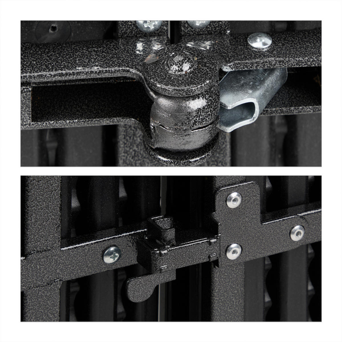 GARTENTISCH - Schwarz, Kunststoff/Metall (78/166/76cm) - Relaxdays