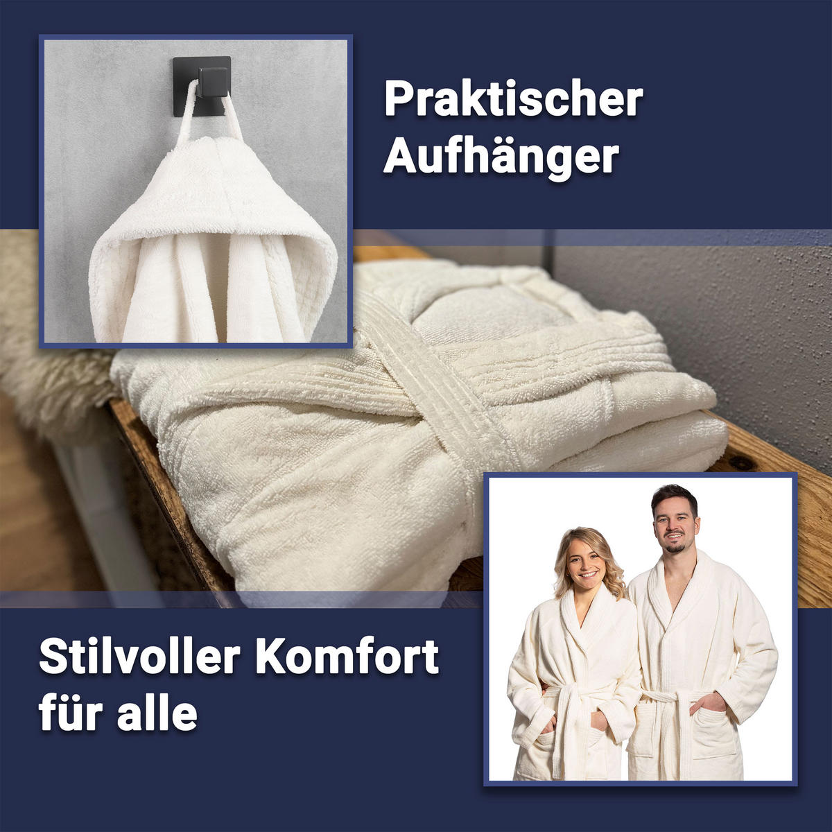 BADEMANTEL, XXL, 50% Polyester, 50% Baumwolle, Beige - Creme, Textil (XXLnull) - Zollner