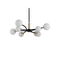 HÄNGELEUCHTE Azoria, Schwarz und gold, 66cm - Goldfarben, Glas (66/66/20cm) - KOSILUM