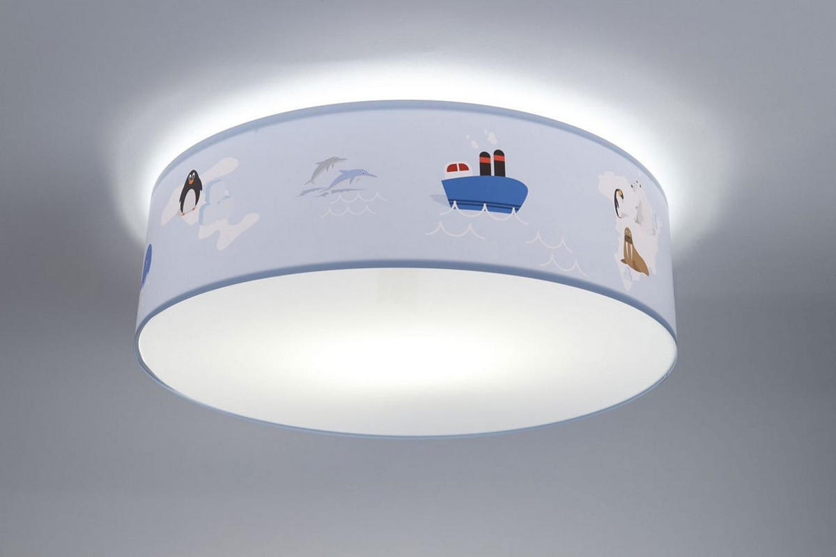 LAMPENSCHIRM Bunt 50/16 cm - Multicolor/Weiß, Kunststoff (50/50/16cm) - KUNSTLOFT