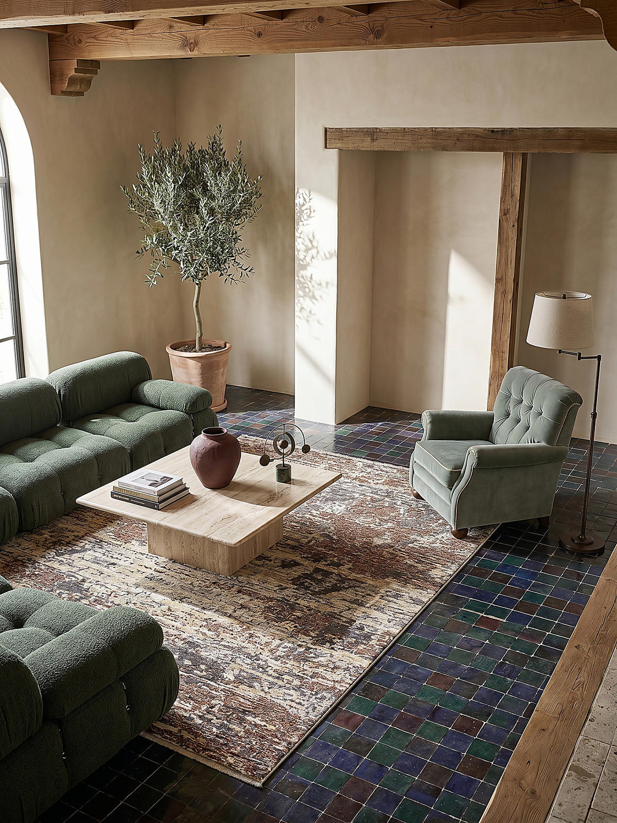 TEPPICH Kurzflor Modern Abstrakte Motive, Wohnzimmer Erdtöne Läufer 60x230 - Braun, Textil (230/60cm) - KADIMA DESIGN