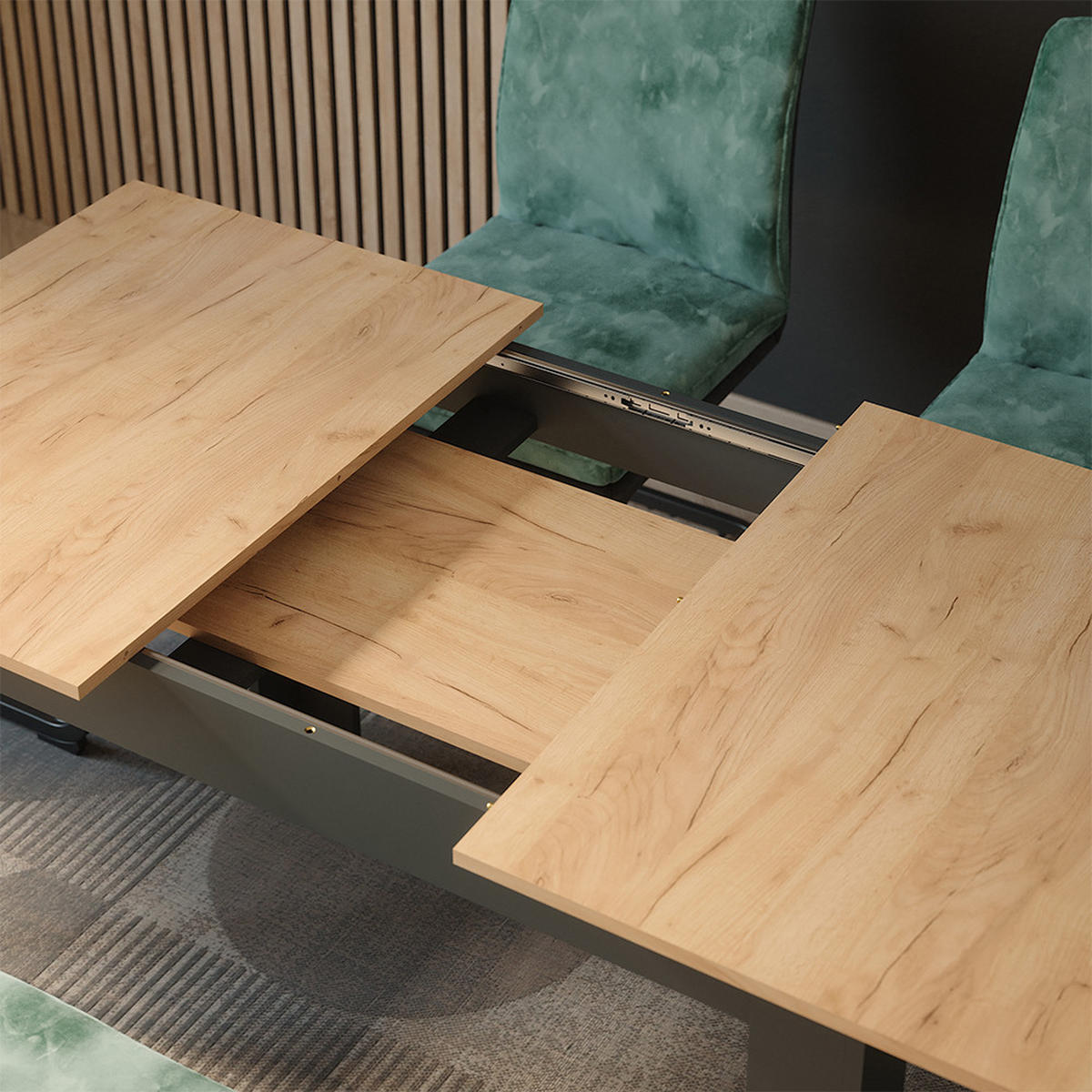 JÍDELNÍ STŮL Repose Antracit/zlatý dub - antracitová, kompozitní dřevo (80/160/76cm) - Vicco