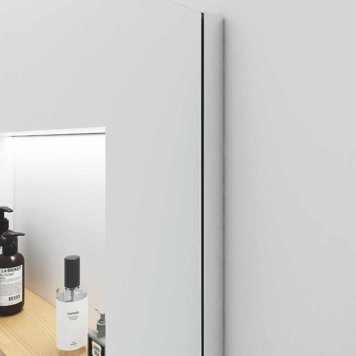 DUSCHABTRENNUNG BAKI - 160 x 200 cm - Alufarben, Glas/Metall (160/200cm) - Home Deluxe