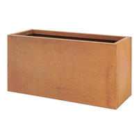 PFLANZKÜBEL Vaargel - Rostfarben, Metall (80/40/30cm) - casa.pro