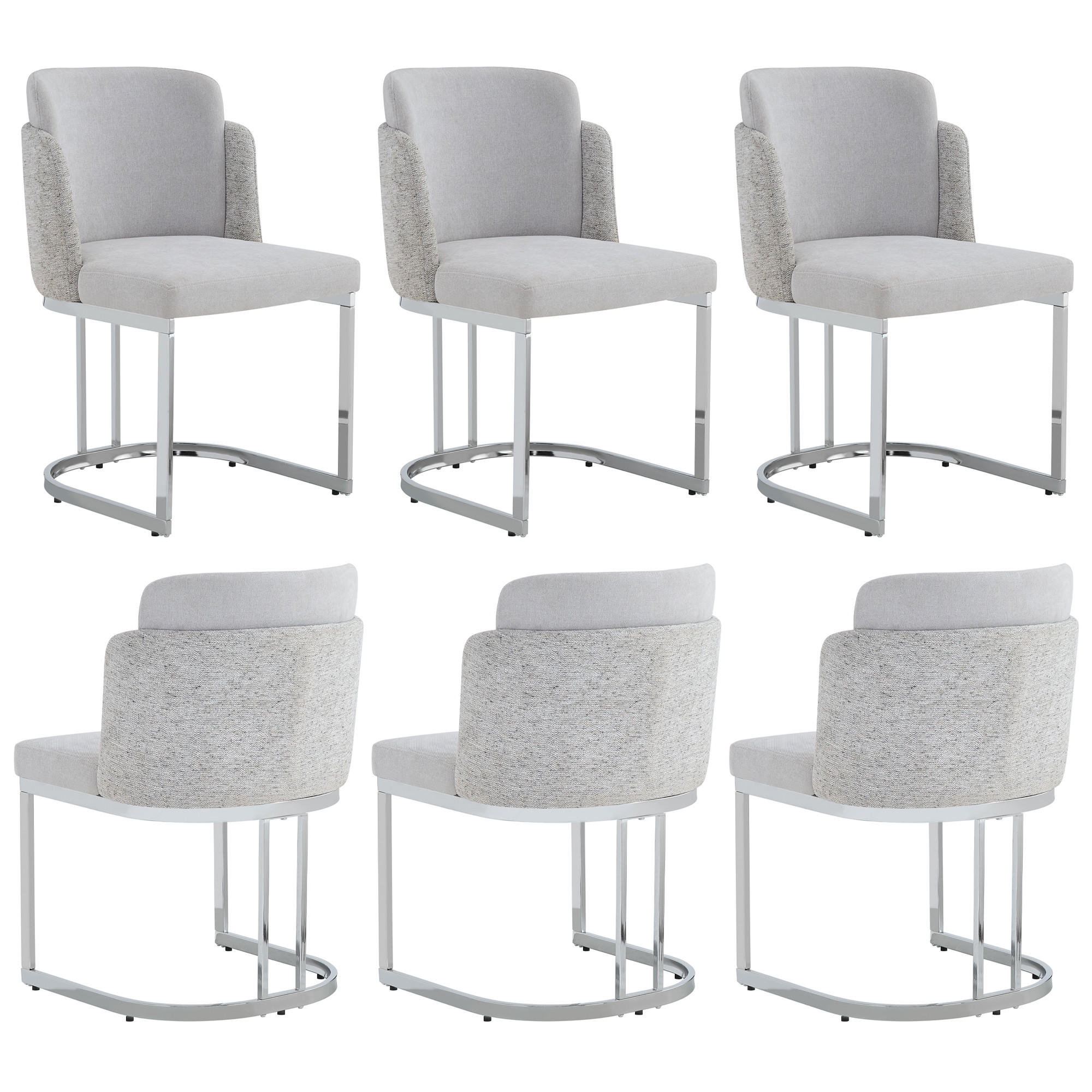 ComfortXL Stuhl-Set Grau 53.5x86x61.5 cm