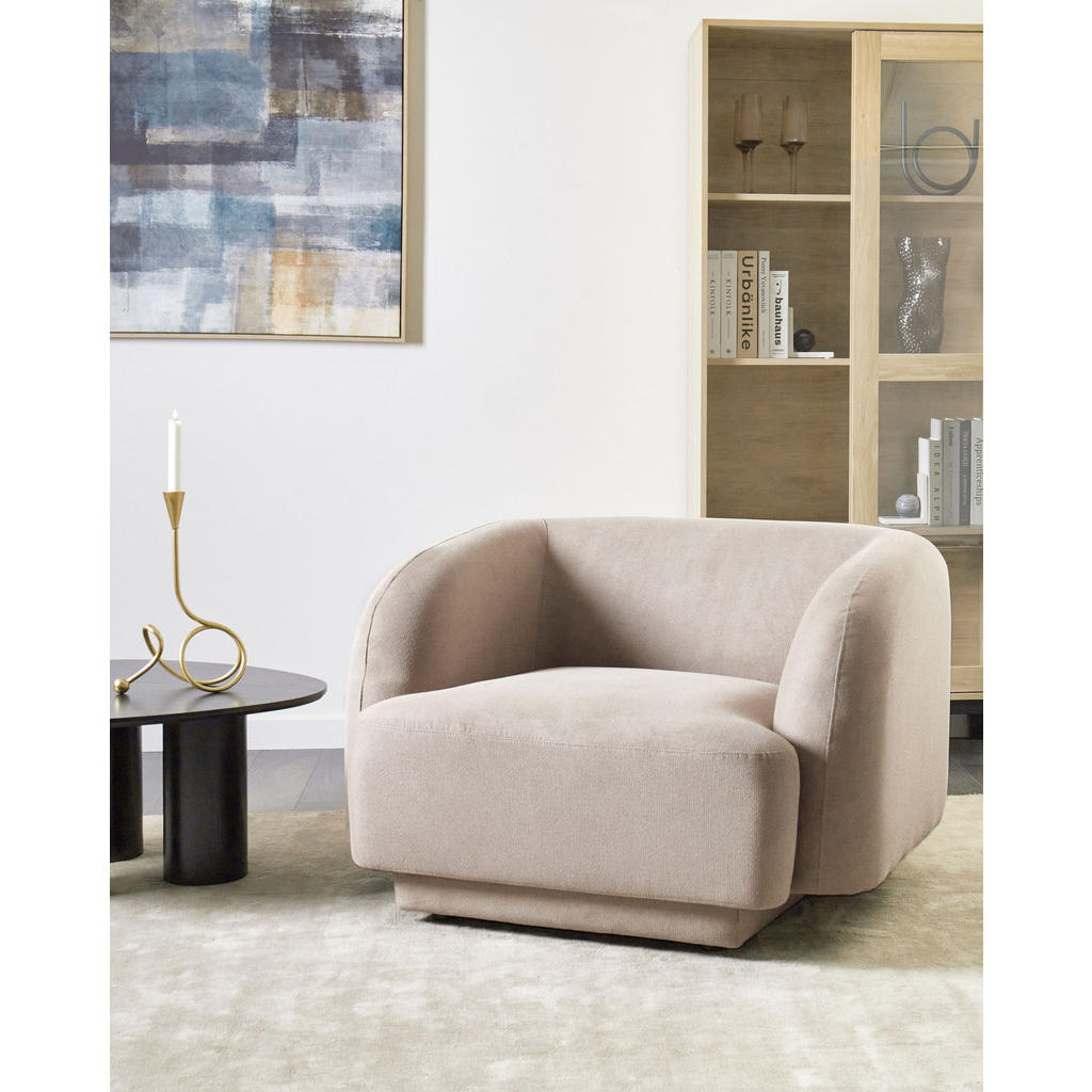 Thumbnail - Beliani Sessel, Taupe, Textil, 102x69x81 cm, Wohnzimmer, Sessel, Polstersessel